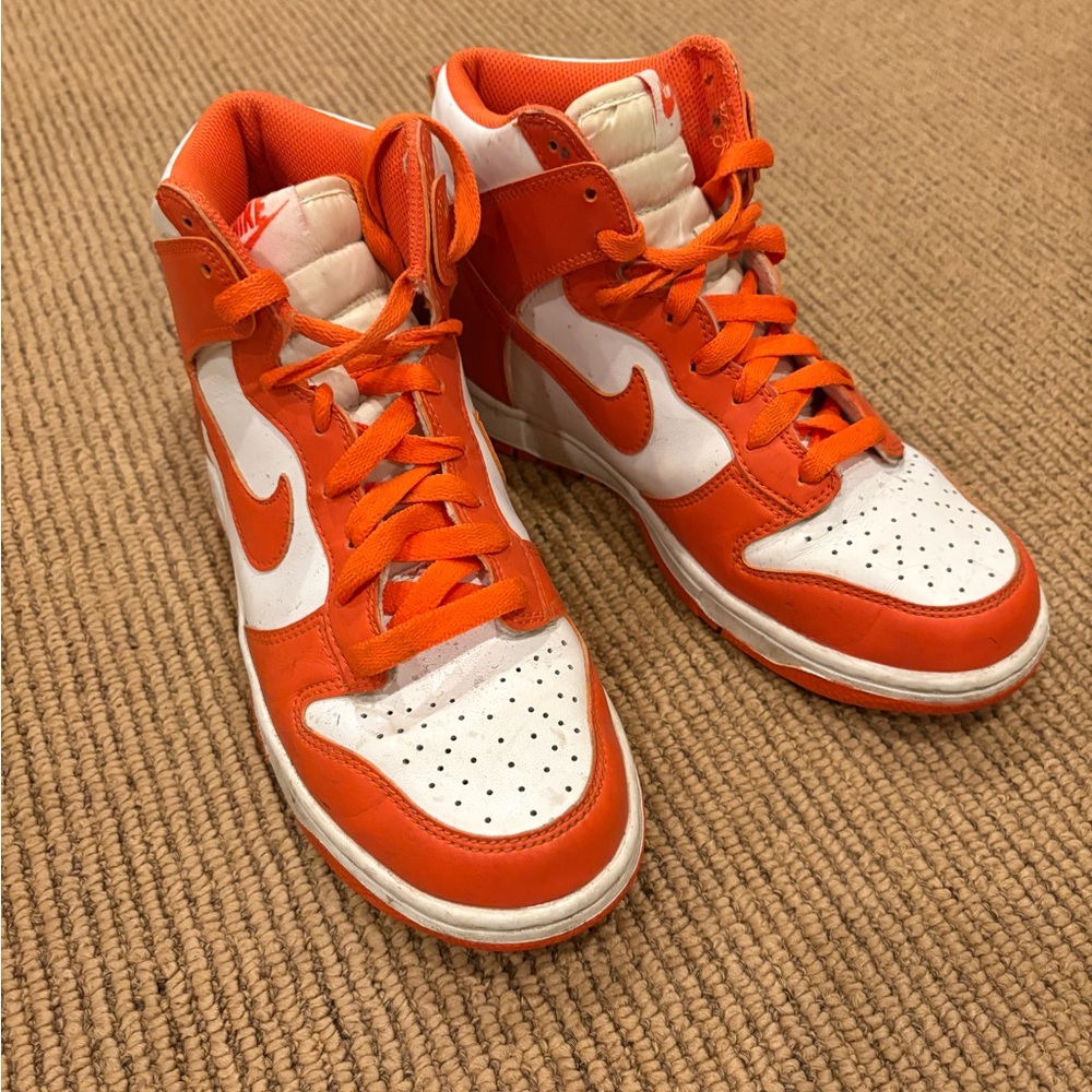 Nike Dunk High Retro Orange/White  Blaze Sneakers -  7